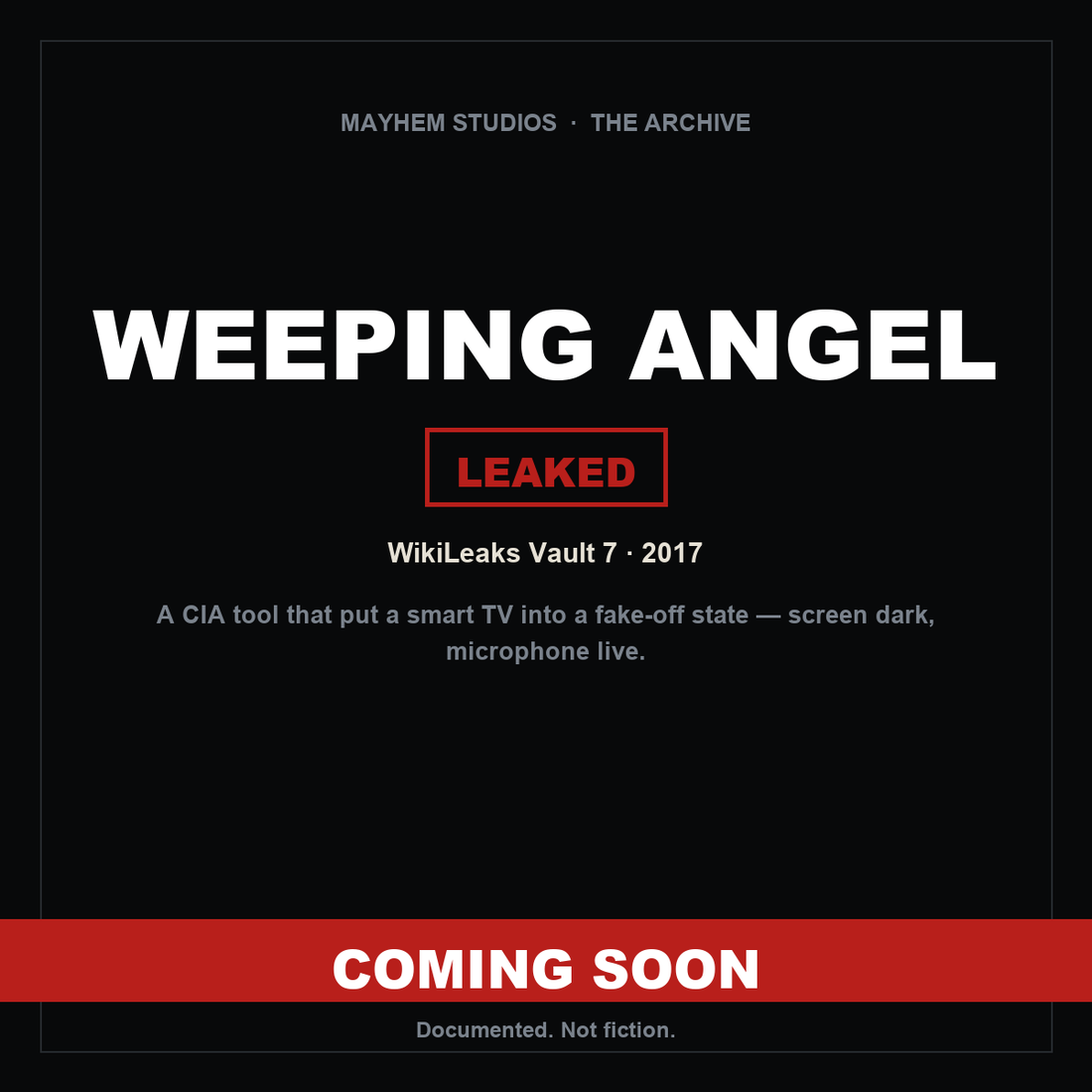 WEEPING ANGEL — Coming Soon